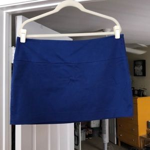 Express bright blue mini skirt